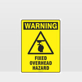 Custom Metal Sign,Warning Fixed Overhead Hazard Sign